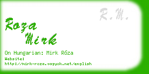 roza mirk business card